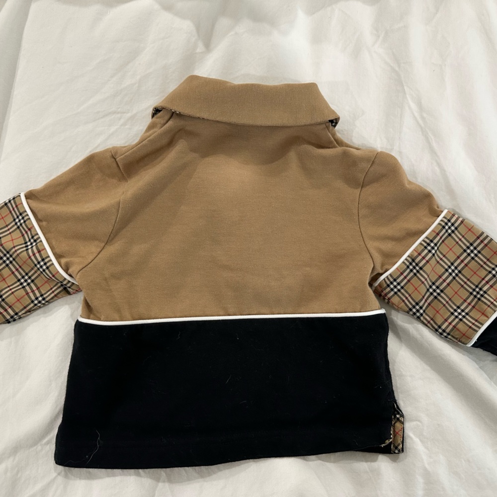 Authentic Burberry beige and black check baby polo (6months) - Picture 2 of 7